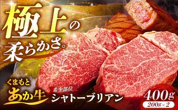 シャトーブリアン あか牛 国産 和牛 400g 焼き肉 高級 希少 牛肉 冷凍 熊本 ヒレ 霜降り 褐色和牛 赤身 山鹿市