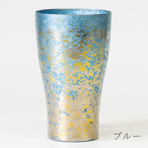 チタン二重タンブラー 鈦虹 マグナム (ブルー)