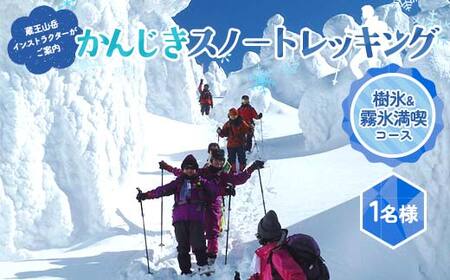 《蔵王山岳インストラクターがご案内!》樹氷☆霧氷を楽しみながらのかんじきスノートレッキング F2Y-4387