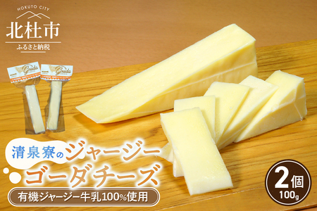清泉寮ジャージーゴーダチーズ　100g×2個 チーズ ゴーダチーズ 100g×2個 清里 清泉寮牧場 有機ジャージー 有機JAS認証取得 ジャージー牛乳 低温殺菌処理 清里 山梨県 北杜市産