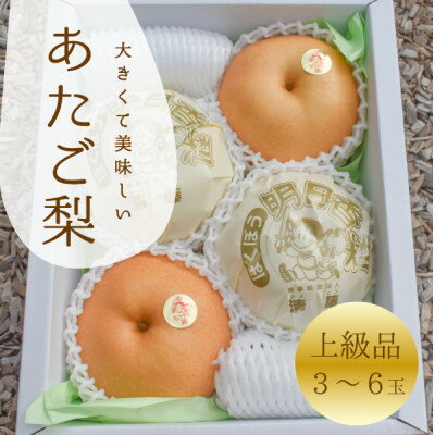 【ふるさと納税】【2026年先行予約】あたご梨 上級品 3-6玉入(岡山県産) お歳暮やギフトにもおすすめ_ 梨 愛宕梨 なし あたご梨 あたごなし 和梨 ナシ 甘い 果物 くだもの フルーツ デザート 岡山県 津山市 産直 産地直送 国産 箱 化粧箱 贈答 ギフト 【1559969】