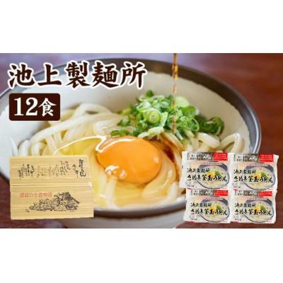 ふるさと納税 坂出市 【熨斗】【ギフト】讃岐生うどん12食入(1袋3食入×4袋)*鎌田醤油だし醤油付* 池上製麺所監修!
