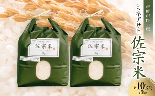 愛知県:新城市作手産＜佐宗米ミネアサヒ＞10kg (5kg×2袋)【1556382】