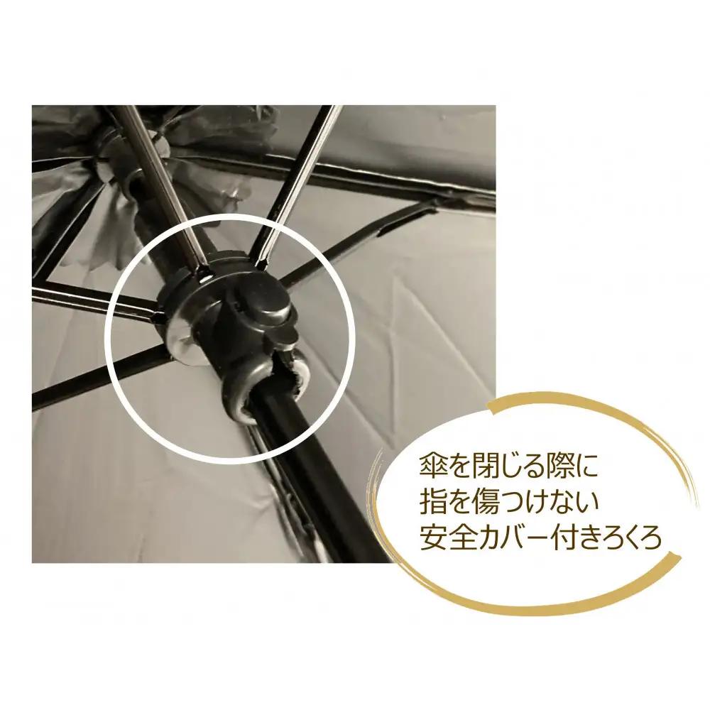 ［ふるさと納税］anon 市松模様 晴雨兼用傘 根来塗り 黒コーティング加工 紀州漆器アンブレラ 和柄 日傘  UVカット率100％ UPF50+ 折りたたみ傘 ギフト箱入り