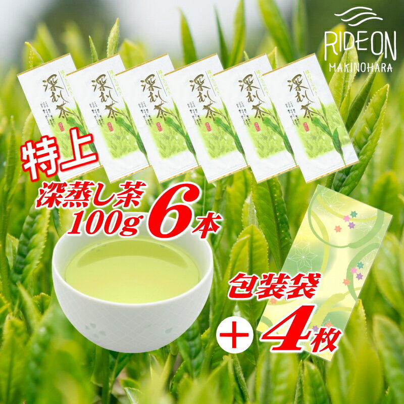 【ふるさと納税】 摘みたて 特上 深蒸し茶 100g×6本 包装袋セット 緑茶 日本茶 お茶 煎茶 茶葉 高級 贈答用 ギフト 国産 静岡茶 カテキン 冷茶 牧之原茶 牧之原市 静岡県