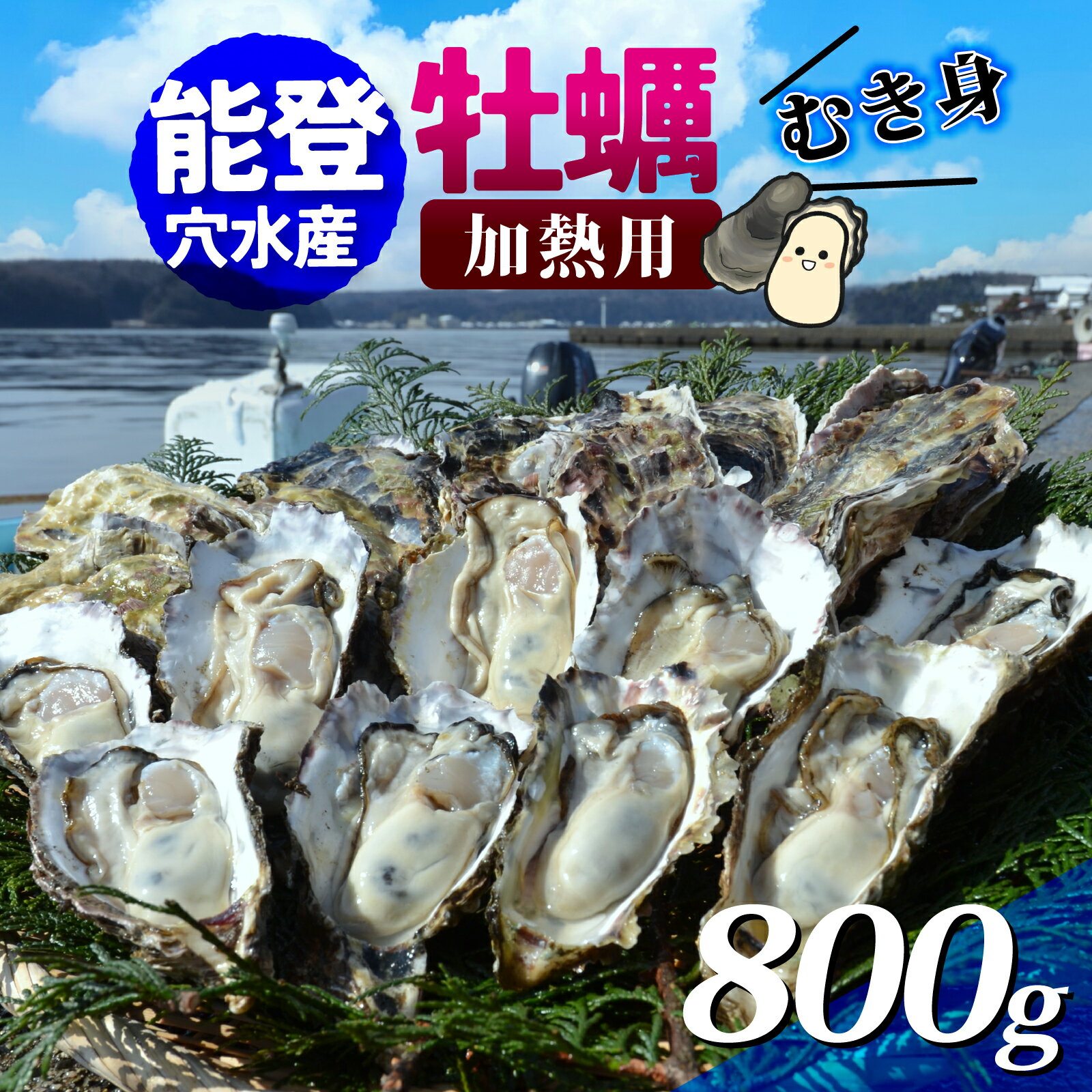 【ふるさと納税】【先行予約】能登穴水の牡蠣（ムキ身）加熱用 800g【2026年2月以降順次発送】 |奥能登 能登半島 冷蔵 真牡蠣 肉厚 むき身 海鮮 魚介類 海産物 貝 オイスター 送料無料