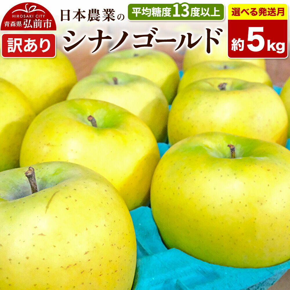 【ふるさと納税】りんご【選べる 27年4月／5月 クール便発送】シナノゴールド【訳あり】約5kg 平均糖度13度以上【CA貯蔵】青森県 弘前市 果物 フルーツ 林檎 リンゴ くだもの 不揃い 規格外 [先行受付 家庭用 産地直送 アップル 青森県]