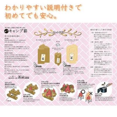 ふるさと納税 伊那市 キャンプ薪　(ナラ約4kg、ヒノキ約4kg、焚き付け5本)　30cm・樹皮除去 |  | 02