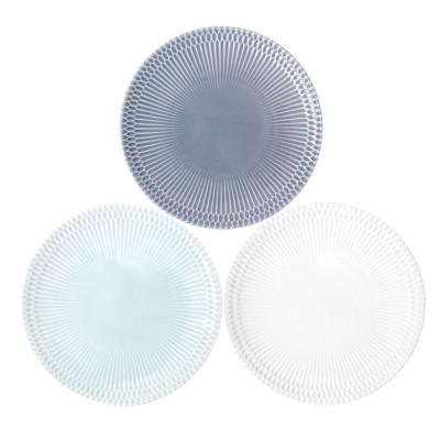 ふるさと納税 瑞浪市 【2枚SET】美濃焼 さざなみ 20丸皿 ブルーグレー 19.7×2.7cm 520g 小田陶器 |  | 03