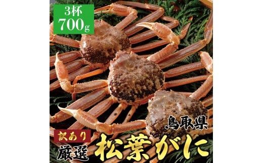 1052.【2026年1月～2026年3月発送】特撰 松葉がに（なま）【訳あり】700g超のサイズ 食べ応えあり 3杯
