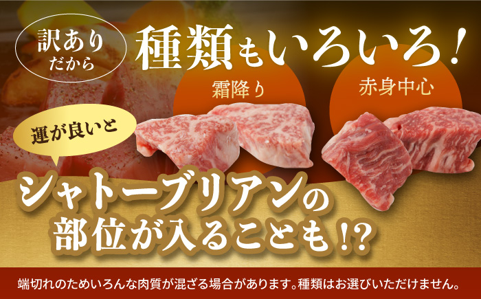 【訳あり】長崎和牛 ヒレ サイコロステーキ 計300g