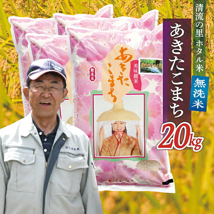 【ふるさと納税】令和7年産 【無洗米】最上町産 あきたこまち 20kg (5kg×4袋)