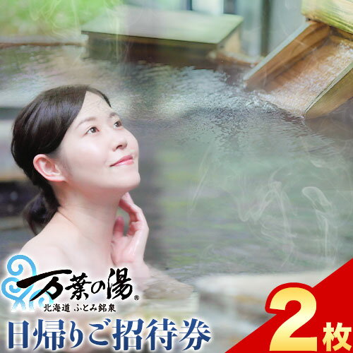 【ふるさと納税】ふとみ銘泉万葉の湯日帰りご招待券 2枚 温泉 利用券 クーポン 国内旅行 観光 トラベル 体験 チケット 美肌の湯 カップル ペア 親子 シングル おひとり様 北海道 天然温泉 源泉かけ流し 露天風呂 大浴場