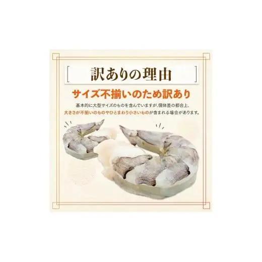 【3ヶ月定期便】 ブラックタイガー むきえび 1.2kg