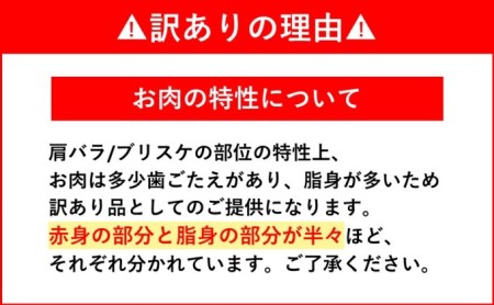 【訳あり】 博多和牛 肩バラ （ブリスケ） スライス 600g A4～A5 博多和牛
