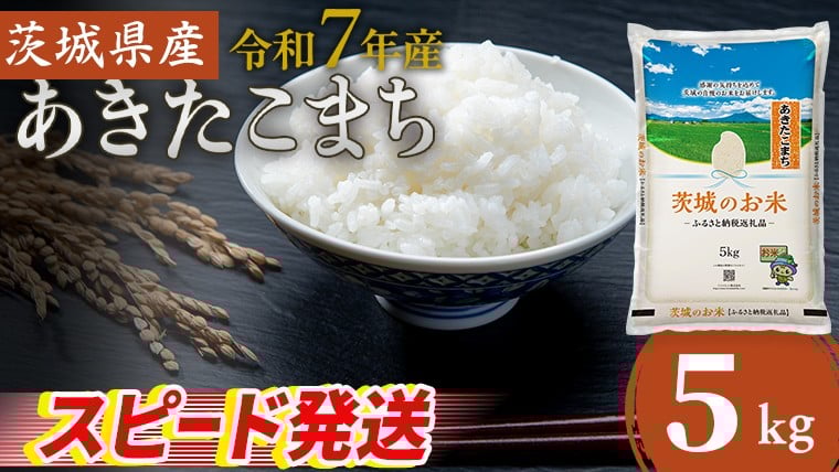 
            スピード発送!!【12/24入金確認分まで年内配送】【 令和7年産 】 茨城県産 あきたこまち 5kg ( 5kg × 1袋 ) 米 お米 コメ 白米 茨城県 精米 新生活 応援 スピード配送 [DK046ci]
          