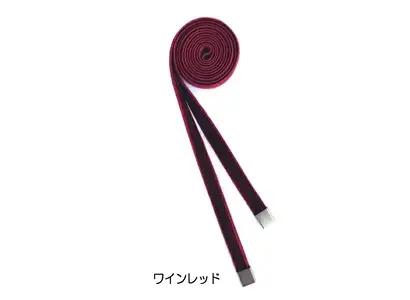 リボンタイ ベルベット 0.9㎝幅【ワインレッド／金具シルバー】