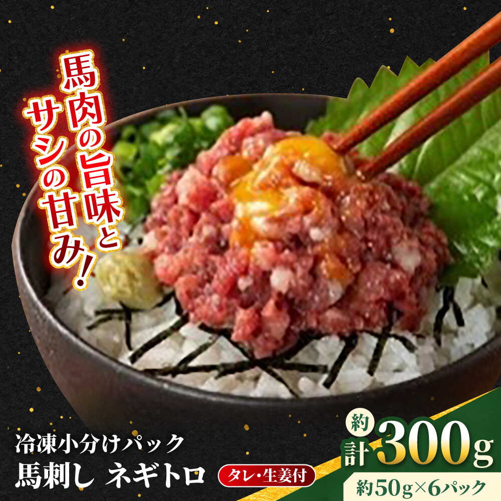 【ふるさと納税】【フジチク】 馬刺し ネギトロ 約50g×6個（計約300g）タレ付き 馬 馬肉 肉 熊本県 ネギトロ 馬刺し 【亀井通産 株式会社】[AYBQ002]
