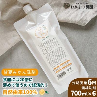 ふるさと納税 糸島市 【全6回定期便】【植物 由来】万能 濃縮 甘夏 みかん 洗剤/ わかまつ農園 [AHB018]