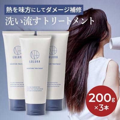 ふるさと納税 入間市 【3本セット】ドライヤーの熱でダメージ補修　モイスチャートリートメント[LULUNA]ルルーナ