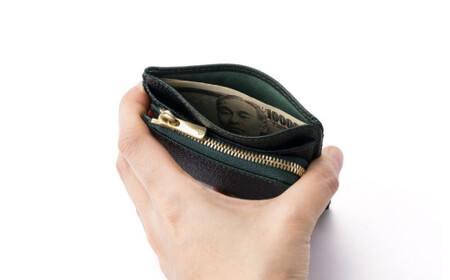 【藤巻百貨店】BAGGY PORT 黒桟革ミニ財布  藤巻限定モデル（ネイビー） / 財布 ミニ財布 姫路黒桟革 バギーポート 藤巻百貨店 黒桟革 革の黒ダイヤ 千葉県 東庄町