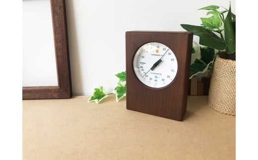 【A-91-B】KATOMOKU　無垢材の木枠温湿度計A(ブラウン) インテリア 寝具 収納  温度計 湿度計 10000円 カトモク 加藤木工 katomoku