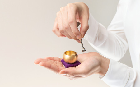 ミニミニおりん NASHI 座布団(赤／小桜柄)  仏具 ペット おりん ミニサイズ 可愛い 燕三条製【014S111】