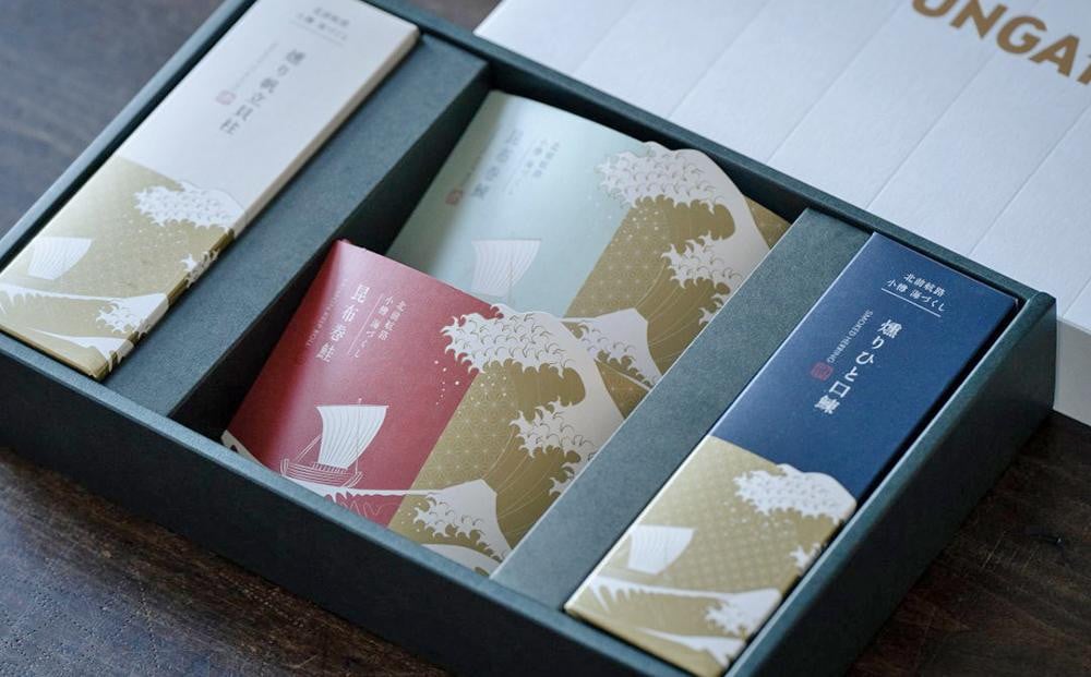 
                  【ギフト用】【小樽海づくしA】小樽百貨UNGA↑が贈る「海の幸おつまみセット」4種 合計245g
                