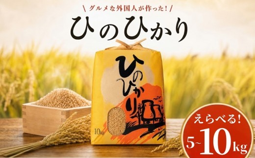 
                  選べる！ ひのひかり [玄米] 5kg 10kg グルメな外国人 農家 が作った こだわり お米 ヒノヒカリ 2025年産 2026年産 えらべる 新米 米 国産米 銘柄米 米5kg 米10kg ご飯 コメ こめ げんまい 令和7年産 令和8年産 産地直送 一人暮らし ミネラル 豊富 期間限定 季節限定 ふるさと納税 ふるさと納税米 人気 おすすめ 高知県産 高知県 黒潮町［1120-0ya]
                