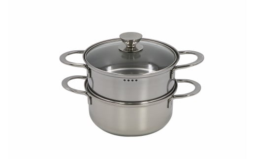 アンモード 三層鋼二段蒸し器18cm FC016070