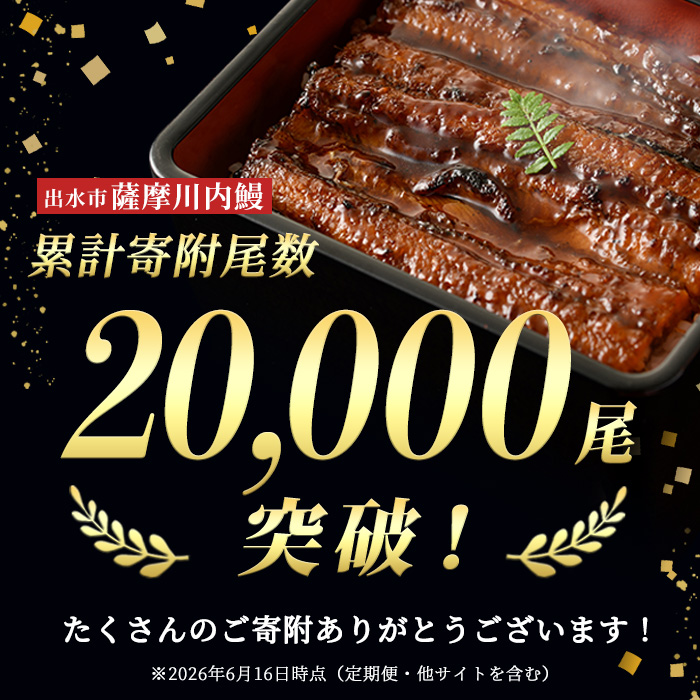 i505 鹿児島県産うなぎ蒲焼2尾セット(約140g×2・計約280g)【薩摩川内鰻】
