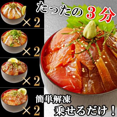 ふるさと納税 宇部市 【詰め合わせ】漬け丼 4種×2パック 計8食セット |  | 01