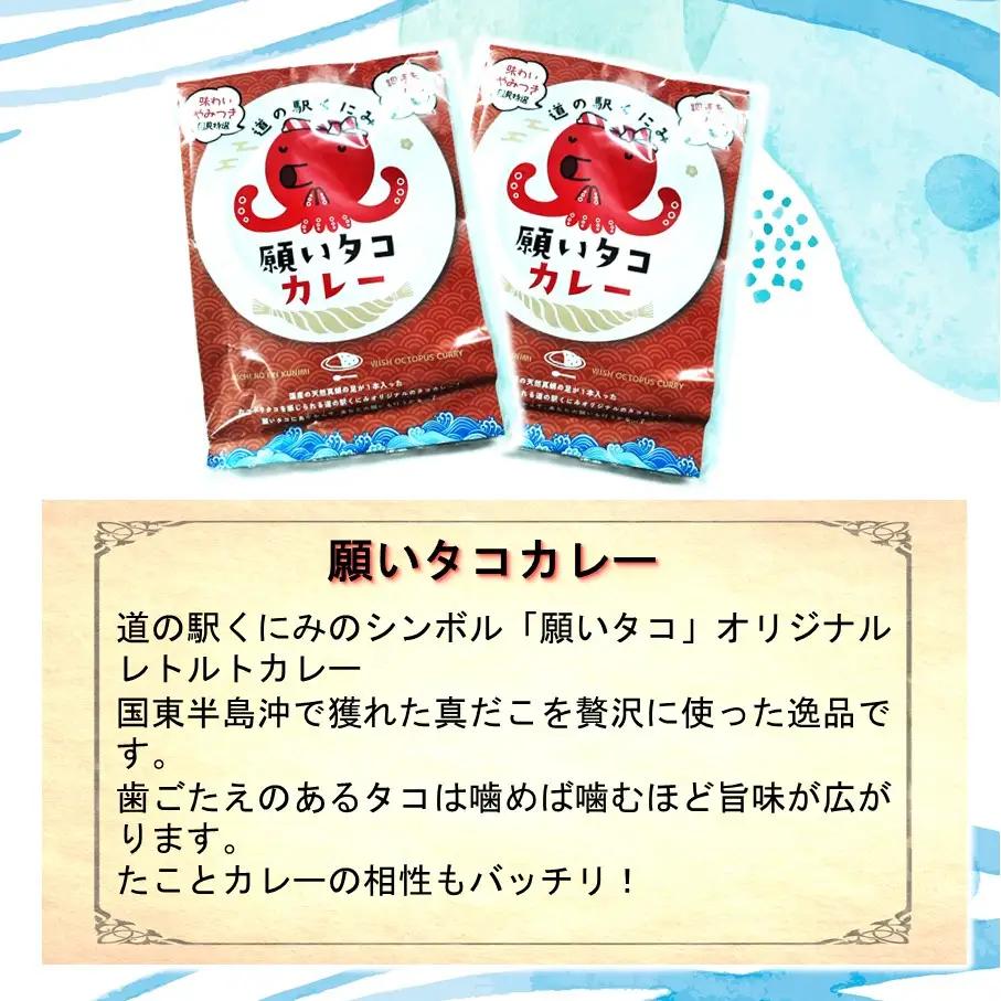 道の駅くにみの願いタコカレー4袋 レトルト 時短 簡単調理 海鮮 真蛸_2802R-2