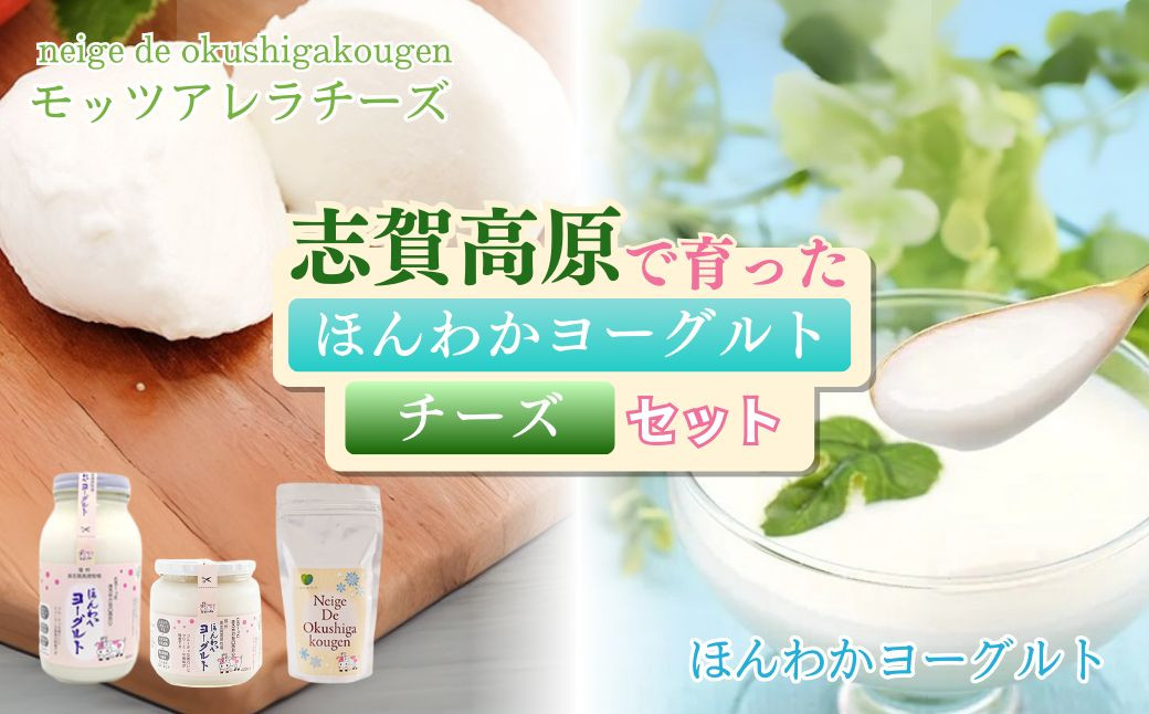 
志賀高原で育った　ほんわかヨーグルト・チーズセット
