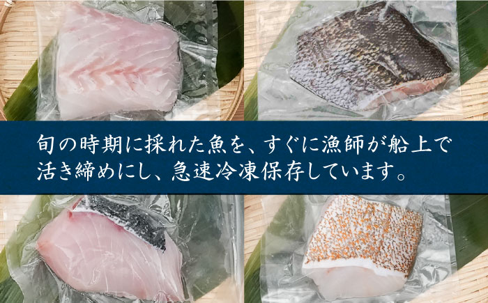 【ANA限定】ヒラマサ、クエ、アカハタ 、イサキ 2人前 壱岐玄海船団丸の魚（切り身）セット ～ANAシェフ和洋食レシピ付き～ [JFC002]