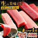 【ふるさと納税】対馬産 生 本マグロ 800g （赤身、中トロ、大トロ）《対馬市》　【対海】 中トロ 大トロ まぐろ マグロ 鮪[WAH026] 45000 45000円