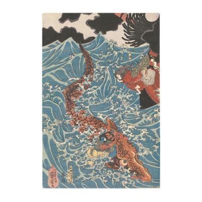 ふるさと納税 名古屋市 オリジナル【レプリカ浮世絵(3枚絵)歌川国芳作「肥後国水俣の海上にて為朝難風に遇う」】 |  | 01