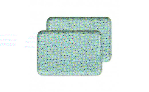 タツクラフト 友禅和紙トレー L 39cm 2枚セット 桜 金平糖 水色 【Tk323】