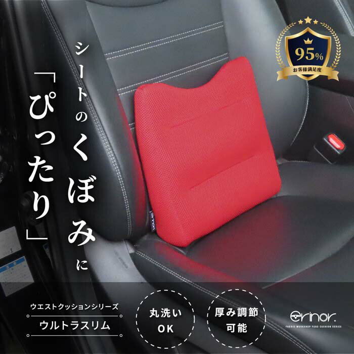 【ふるさと納税】 erinoa ウエストクッション ウルトラスリム（5色から選択） ／ 腰 座席 通気性 快適 姿勢 送料無料 埼玉県 特産 No.575