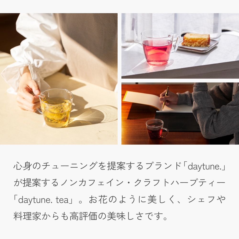クラフト ハーブティー daytune. tea ボックス・L （6種類×3個） 【 ノンカフェイン 有機 無農薬 】 ティーバッグ 個包装入り ティー 紅茶