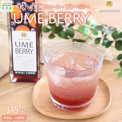 ふるさと納税 京丹波町 梅ベリーピューレ UMEBERRY  完熟梅 無添加 5倍希釈315ml