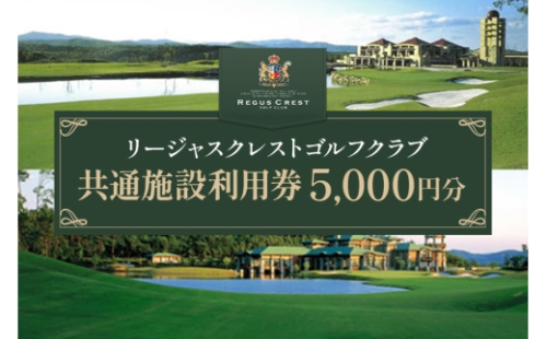 [No.5895-0758]ゴルフ場 施設利用券 5,000円分（1,000円×5枚）リージャスクレストゴルフクラブ 広島県安芸高田市