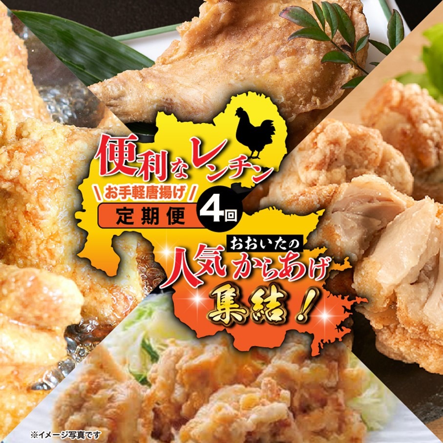 おおいたの人気からあげ集結！便利なレンチンお手軽唐揚げ定期便 大分県 国東 中津 竹田 津久見 時短 ご当地 グルメ 有名店 レンジ調理_2677R-11