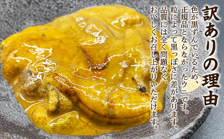 【訳あり・数量限定】北海道産 うに キタムラサキウニ 400g（100g×4パック） ミョウバン不使用