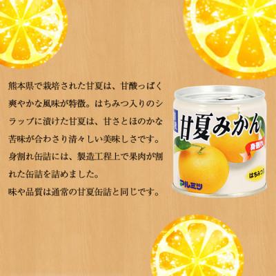 ふるさと納税 八女市 甘夏 みかん 缶詰 24缶 セット (身割れ) 国産 はちみつ入り |  | 01