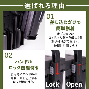 D-4300 BBRH パールブルー/ブラック ドカット 日本製 タックルボックス 工具箱 ツールボックス ロッドホルダー 道具箱 軽量 耐久性 ボックス 頑丈 アウトドア キャンプ 釣り フィッシン