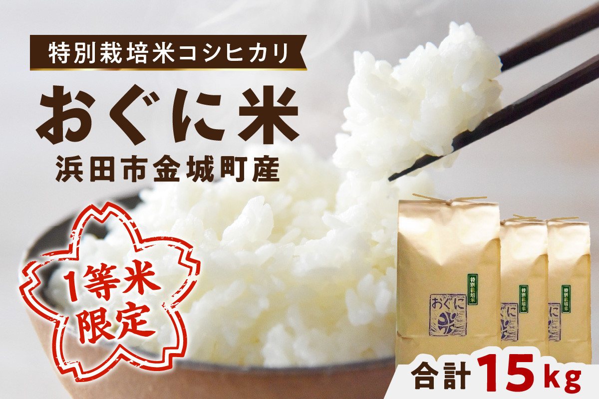 
            【先行予約】【令和７年産】浜田市金城町の美味しいコシヒカリ100％特別栽培米【おぐに米】 15kg 【071_2041】
          