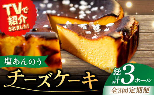 【全3回定期便】【ヒルナンデスで紹介されました！】 五島列島 チーズケーキ 塩あんのう ケーキ 塩 しお ソルト いも 芋 スイーツ お菓子 菓子 【虎屋】 [RBA017]