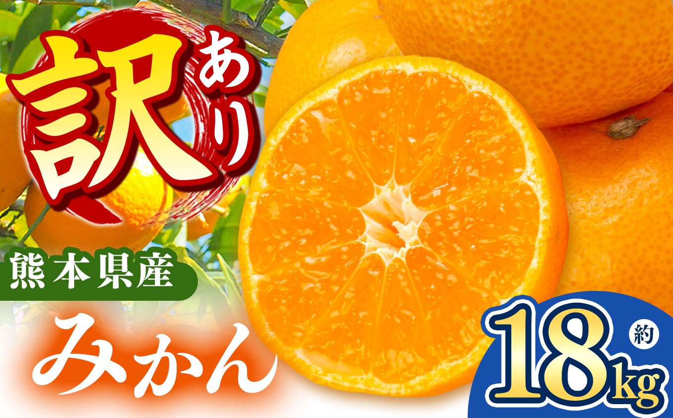 
            【 先行予約 】　訳あり みかん 約 18kg 大小混合 果物 熊本県なごみ町産  | 熊本県 熊本 くまもと 和水町 なごみまち なごみ みかん ミカン 蜜柑 柑橘 柑橘類 温州 果物 フルーツ 不揃い キズ スレ
          