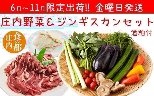 
            食の都庄内　【6～11月限定出荷】庄内野菜＆ジンギスカンセット（庄内の酒粕付）
          